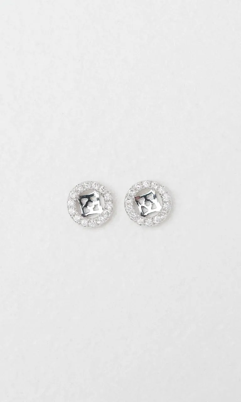 18K WG 0.39ct TDW Round Brilliant Diamond Jackets