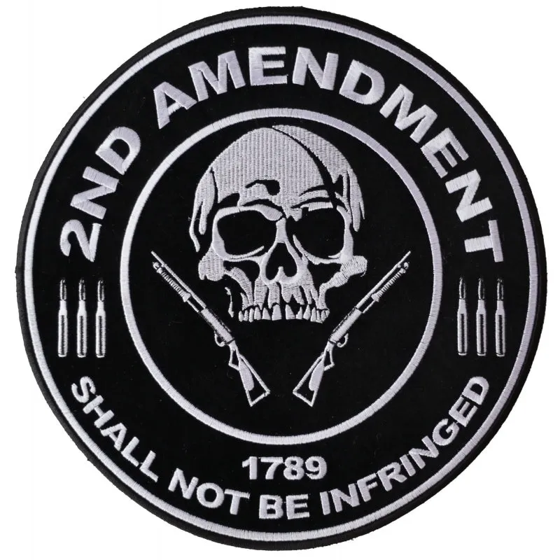 2nd Amendment Shall Not Be Infringed Skull 1789 Large Embroide