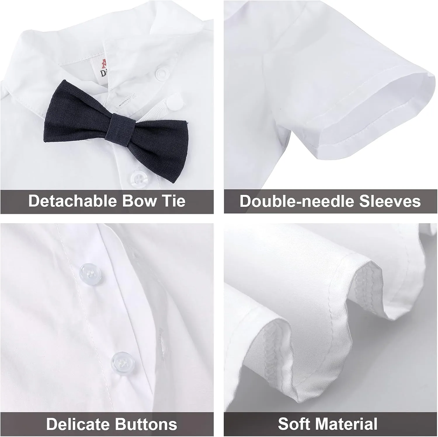 A&J DESIGN Baby Boys Gentleman Suit, 2Pcs Outfit Shirt & Pants