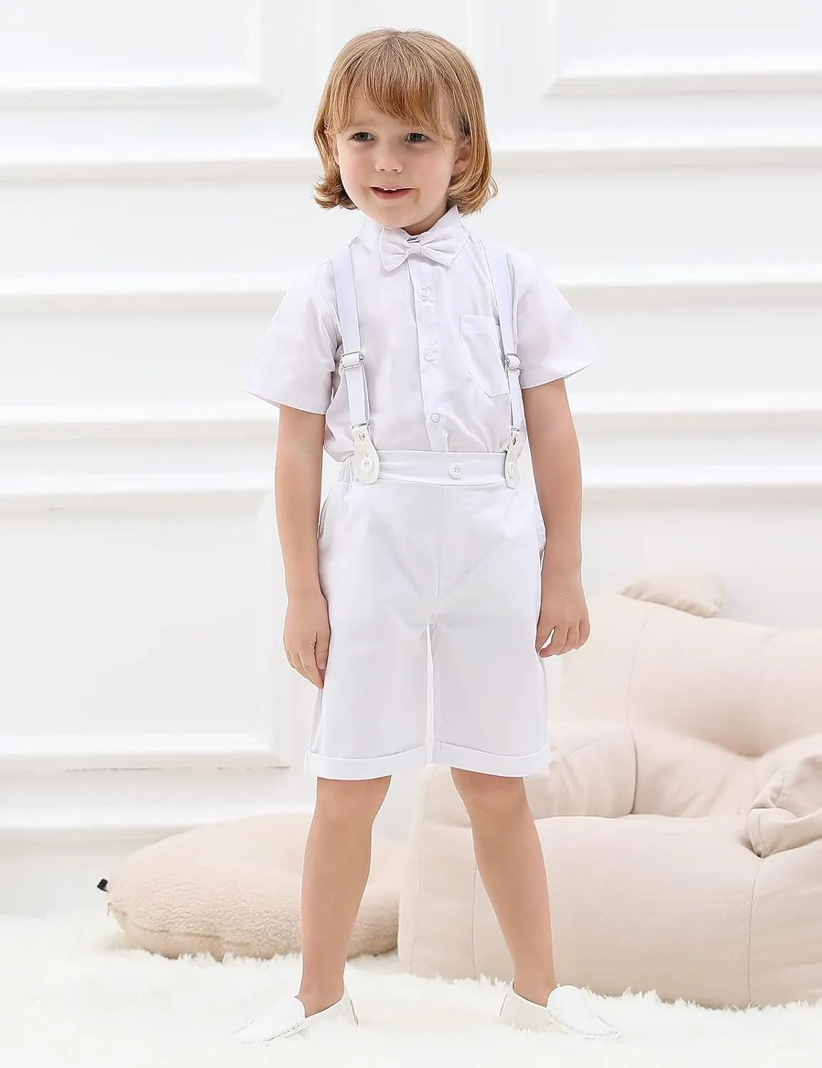 A&J DESIGN Baby Boys Gentleman Suit, 2Pcs Outfit Shirt & Pants