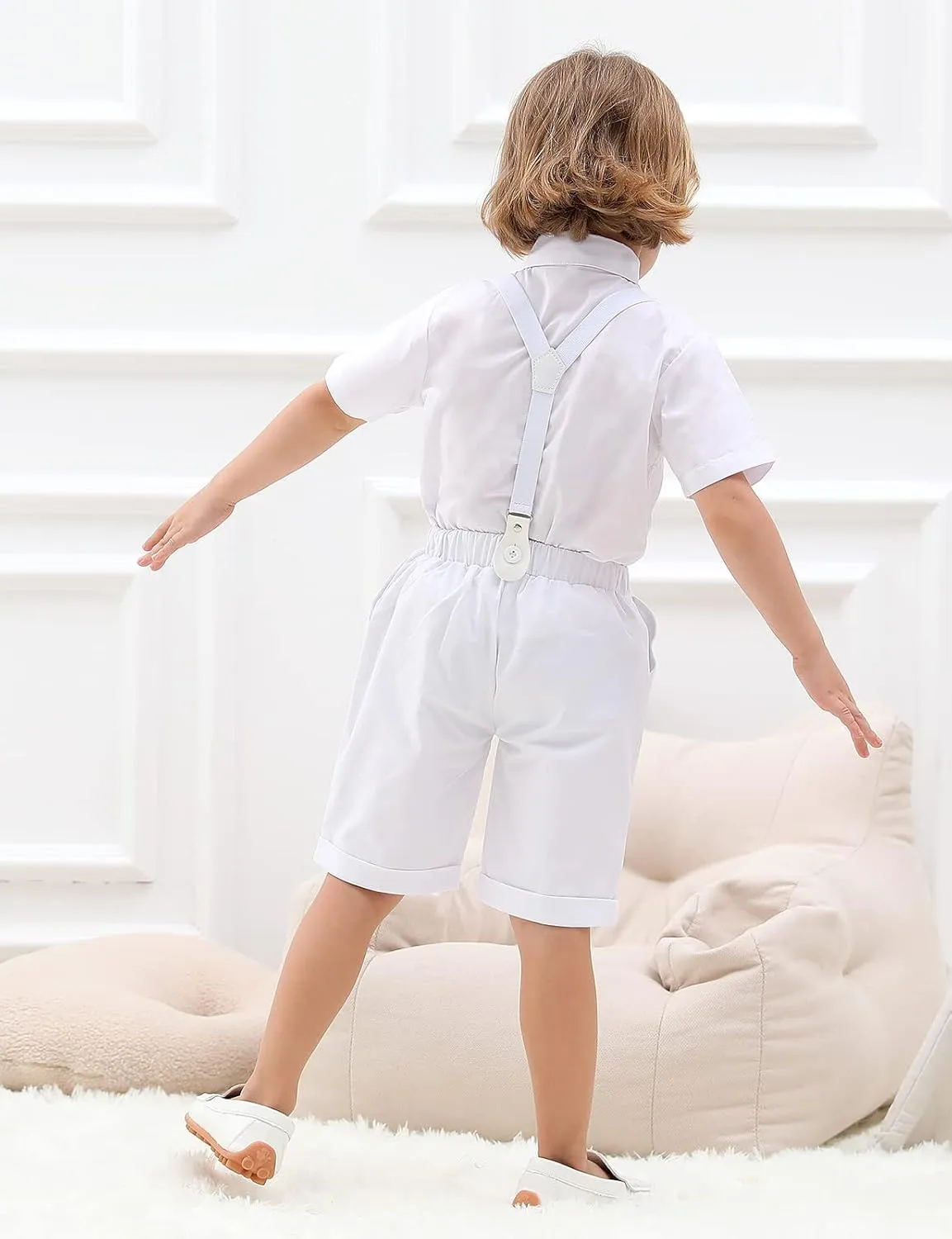 A&J DESIGN Baby Boys Gentleman Suit, 2Pcs Outfit Shirt & Pants