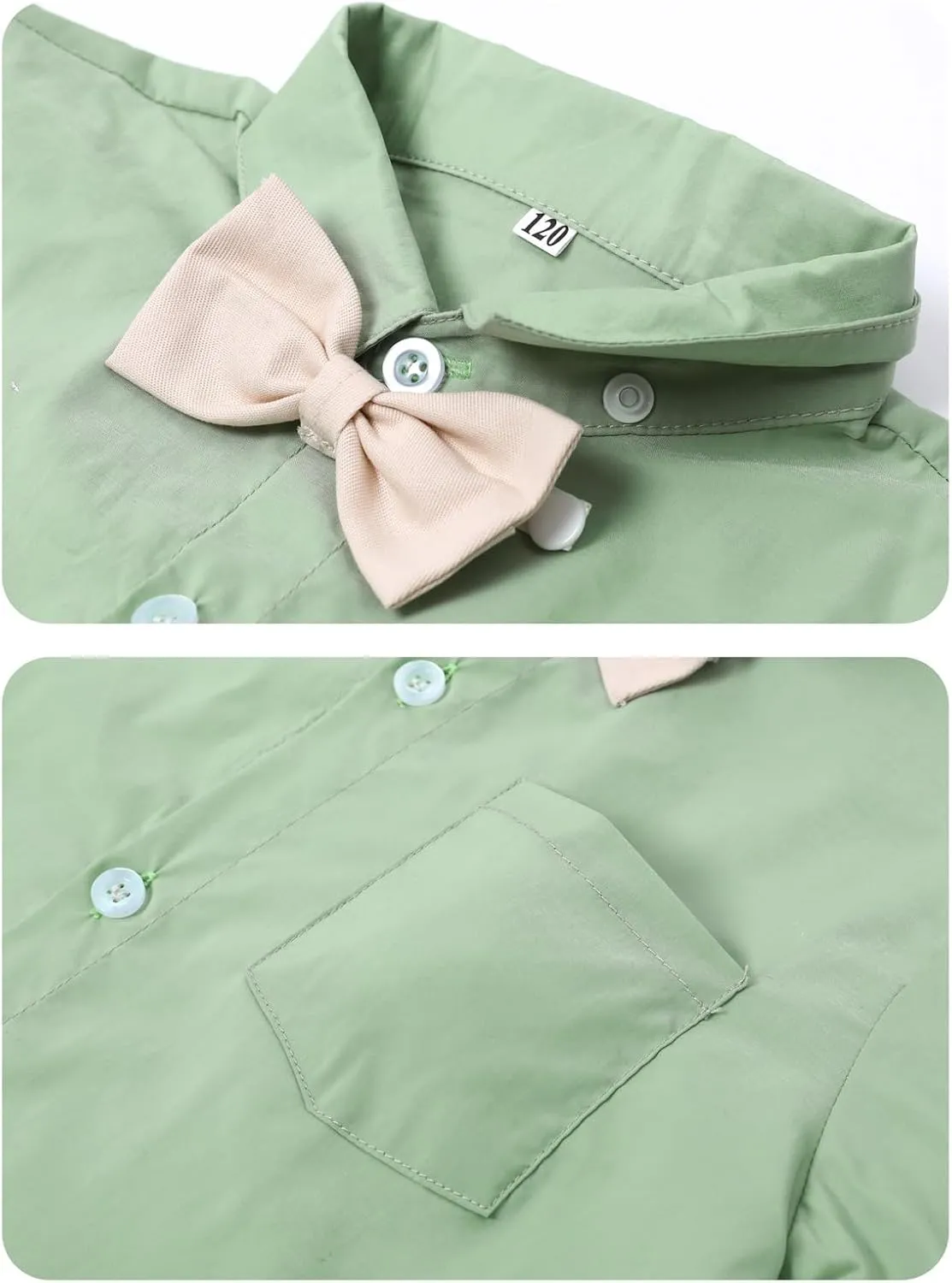 A&J DESIGN Baby Boys Gentleman Suit, 2Pcs Outfit Shirt & Pants