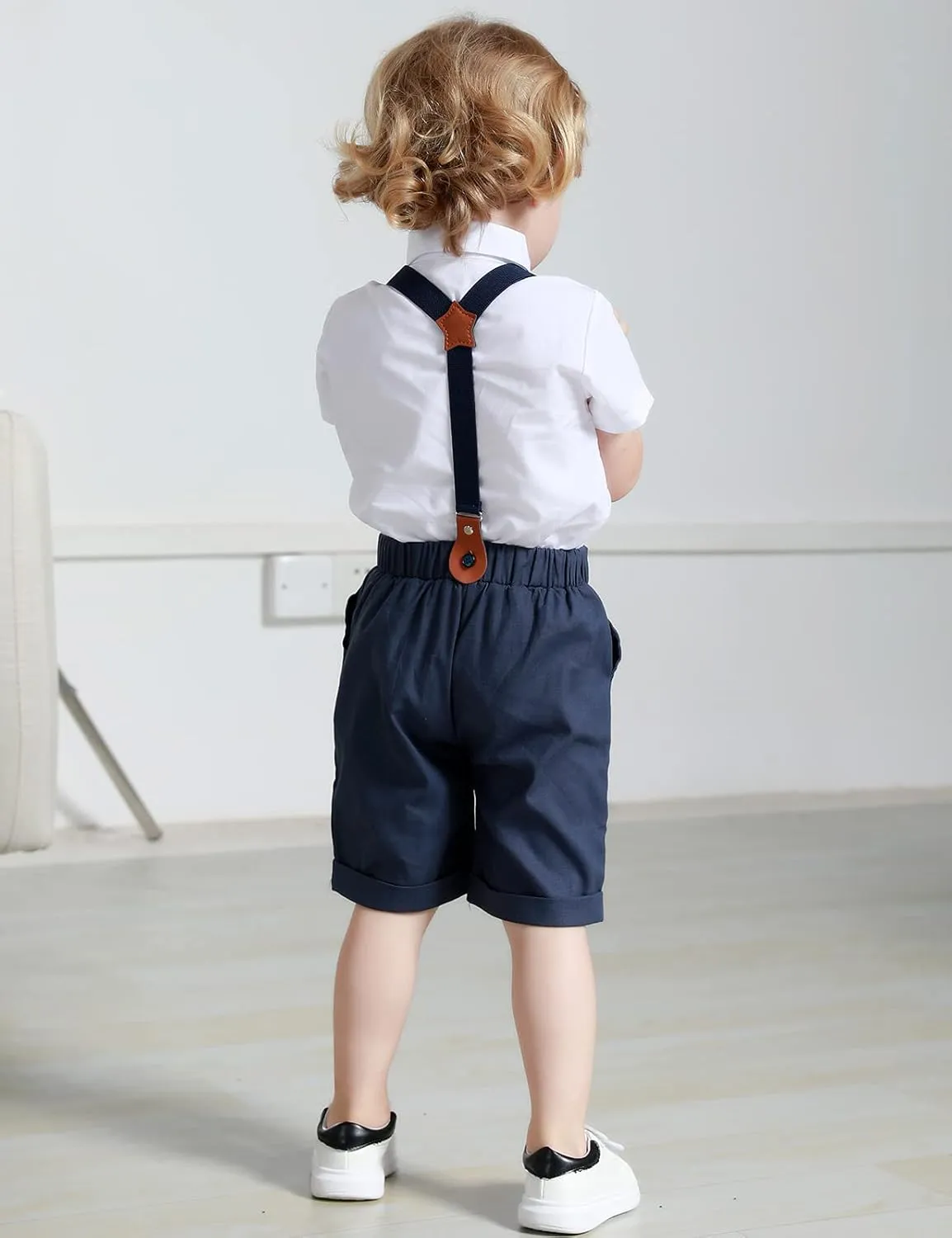 A&J DESIGN Baby Boys Gentleman Suit, 2Pcs Outfit Shirt & Pants