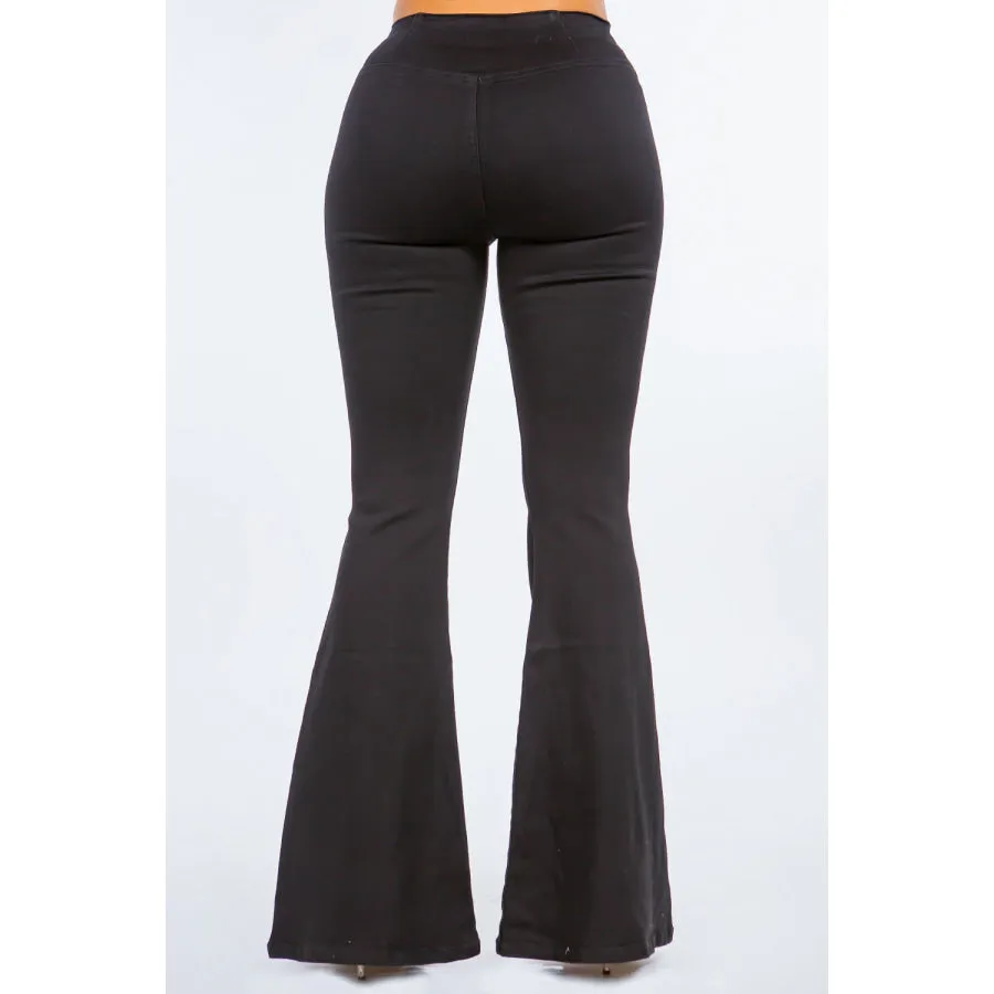American Bazi High Waist Pull On Flare Jeans