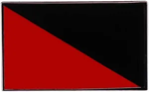 Anarchy Flag Lapel Pins Communism Badges Metal Pin Anarchism Symbol Pin Rectangular Badge Red and black