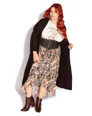 Angel Sweater Knit Long Cardigan | Black