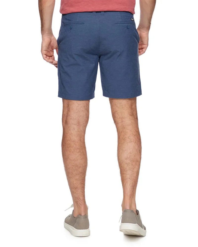 Any-Wear Slub Textured Shorts in Navy by Flag and Anthem