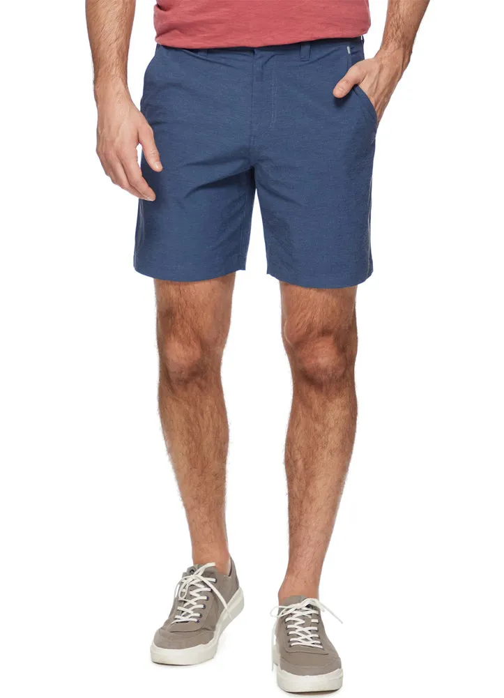 Any-Wear Slub Textured Shorts in Navy by Flag and Anthem
