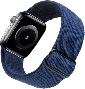Arae Stretchy Watch Band Compatible for Apple Watch Band 45mm 44mm 42mm Comfortable Adjustable Sport Band for iWatch Series 7 6 5 4 SE 3 2 1 Women Men