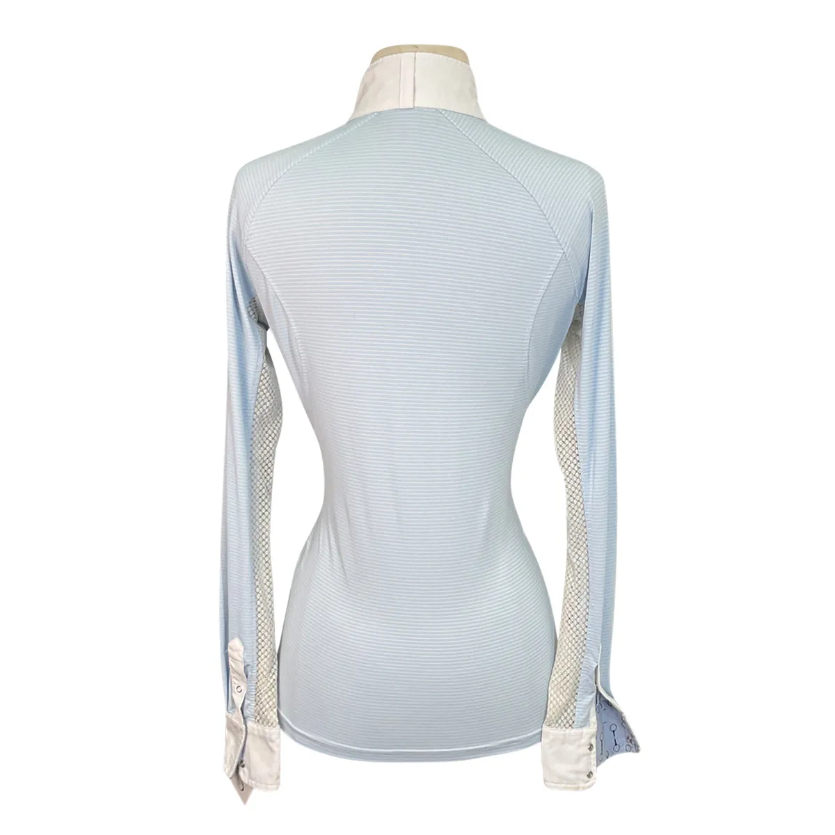 Ariat 'Marquis' Show Shirt in Sky Blue Stripe - Women's XS