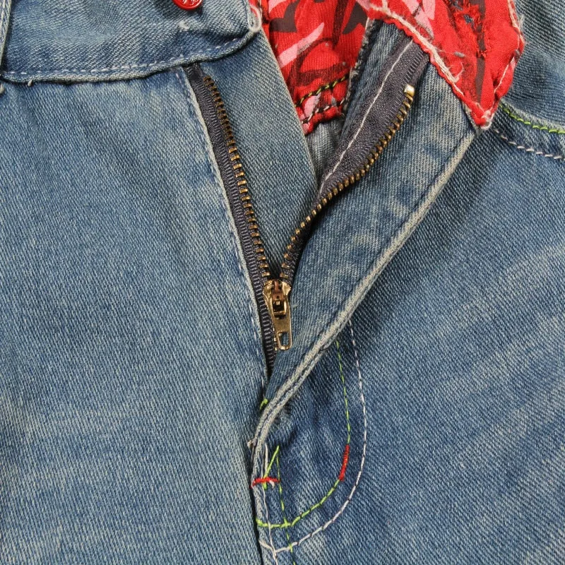 Autumn New Retro Hole Jeans Cotton Denim Trouseplus Size