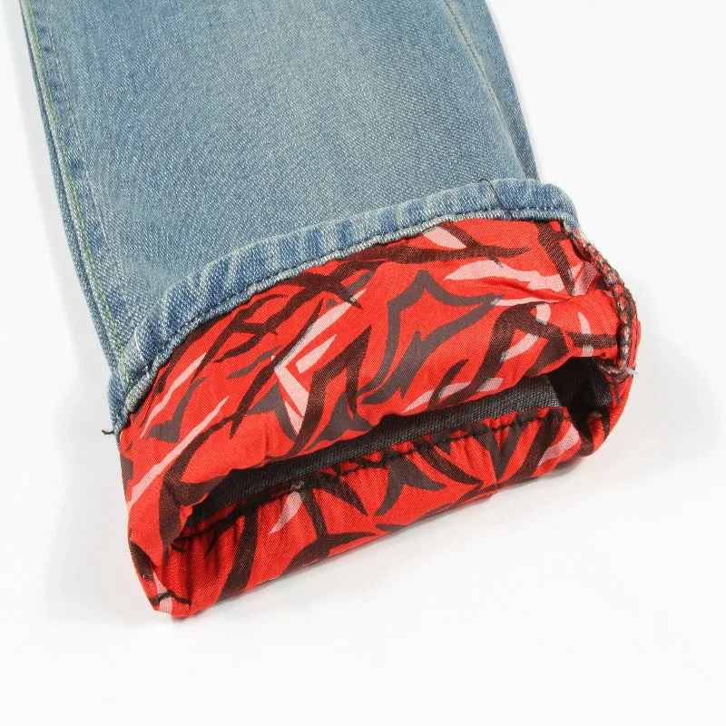 Autumn New Retro Hole Jeans Cotton Denim Trouseplus Size
