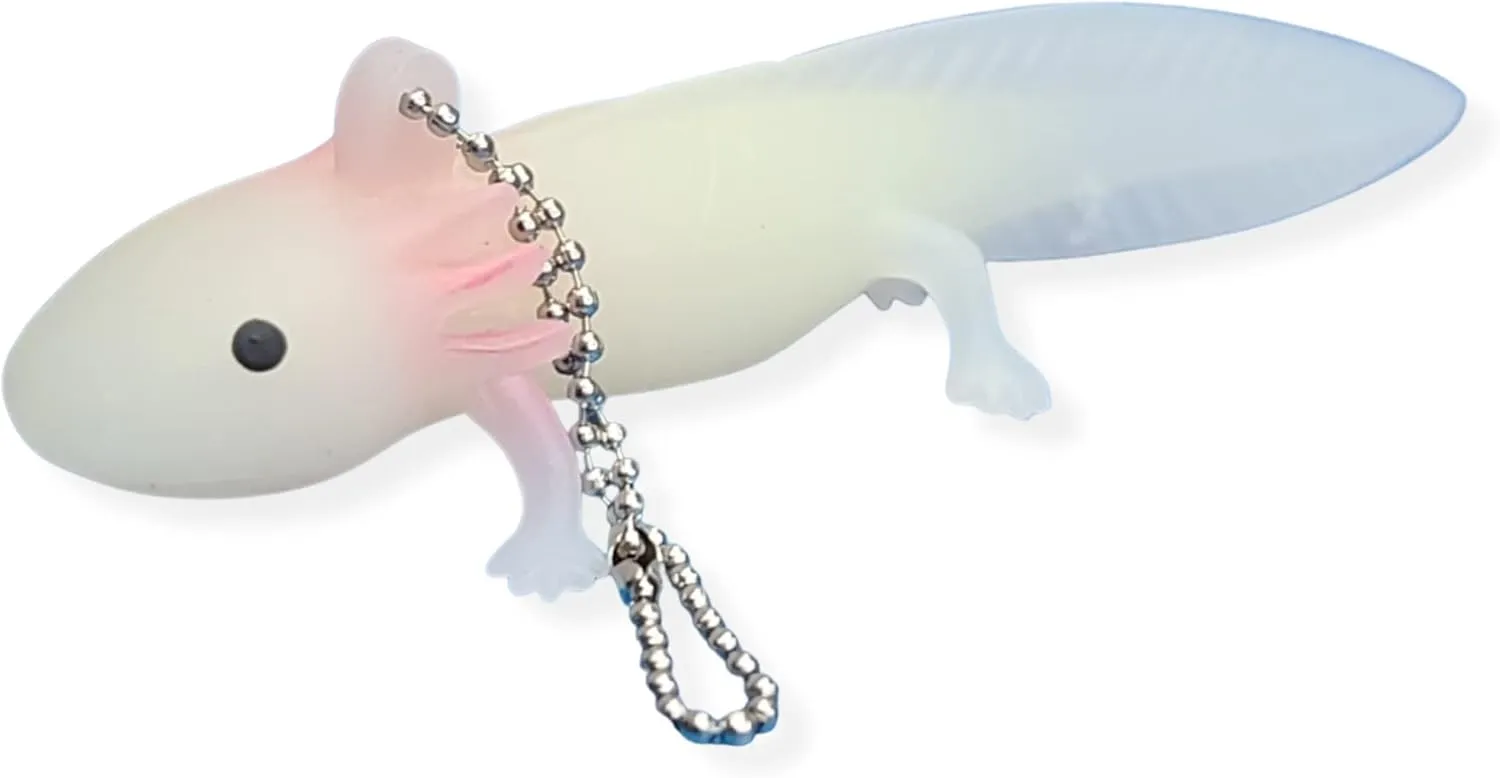 Axolotl Keychain - Made of Soft & Stretchy Silicone