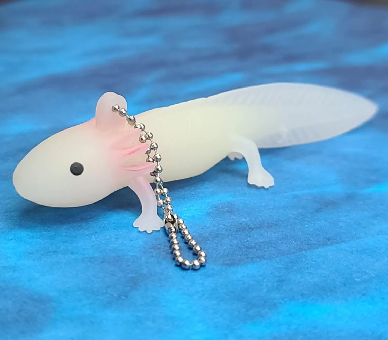 Axolotl Keychain - Made of Soft & Stretchy Silicone