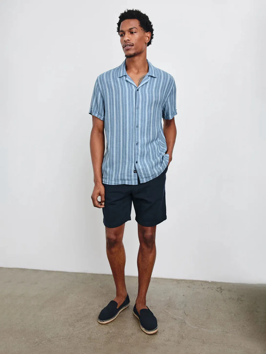 Cayman Shirt - Coastal Blue Stripe