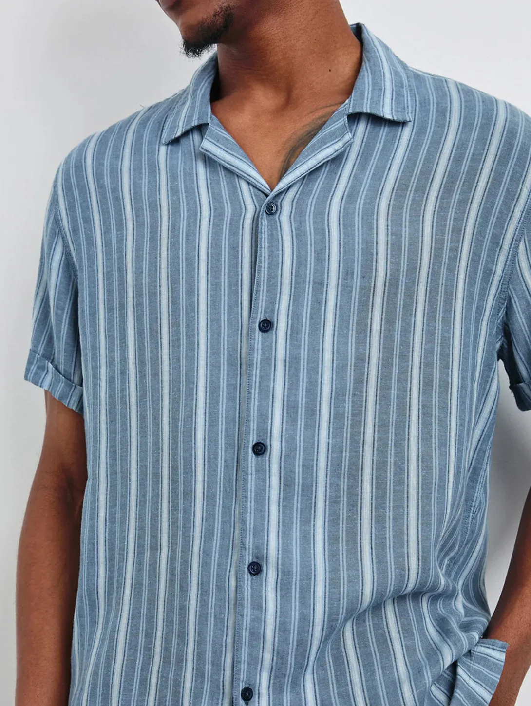Cayman Shirt - Coastal Blue Stripe