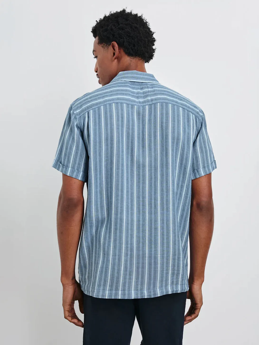 Cayman Shirt - Coastal Blue Stripe