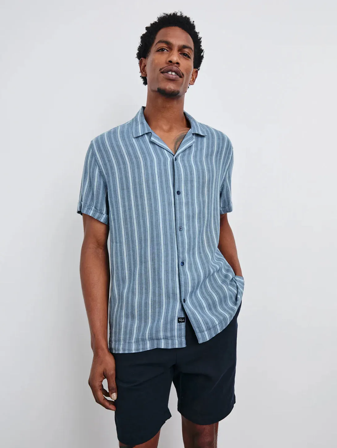 Cayman Shirt - Coastal Blue Stripe