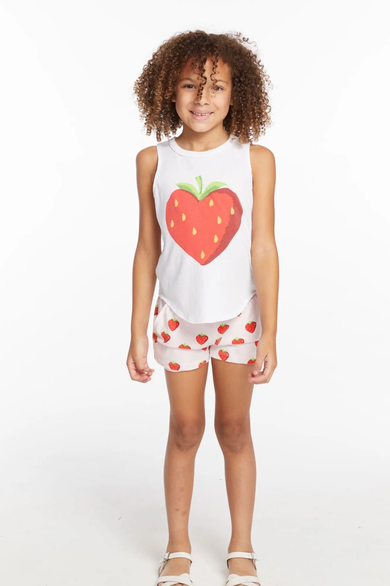 Chaser Heart Strawberry All Over Girls Shorts