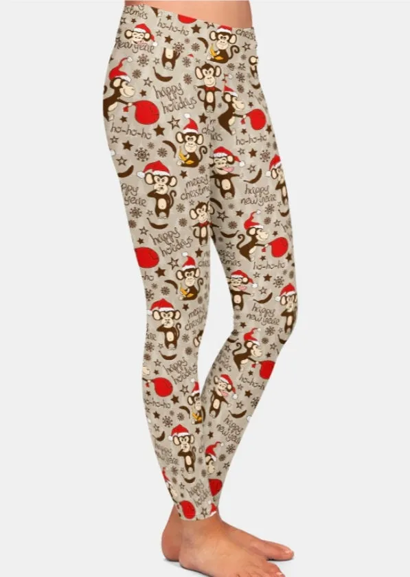 Christmas Cheeky Monkey Leggings