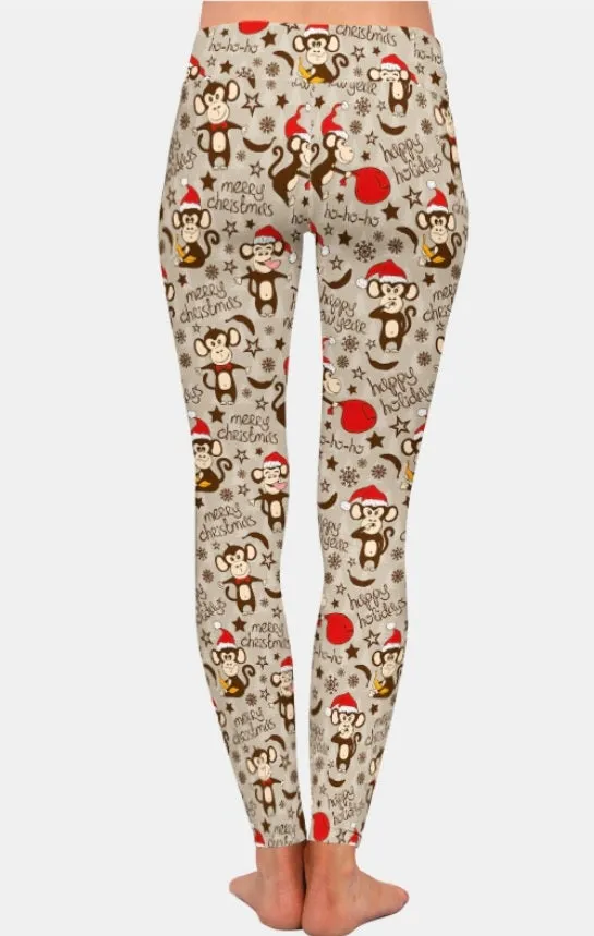 Christmas Cheeky Monkey Leggings
