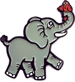 Cute Elephant Enamel Lapel Pin