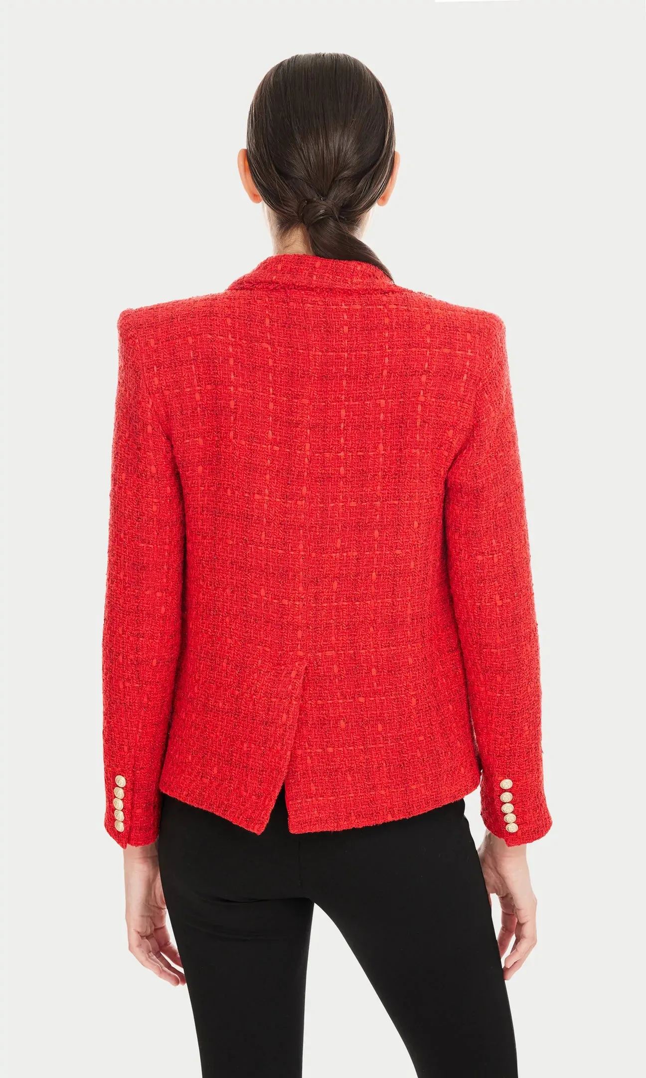 ELIZA TWEED BLAZER - RED