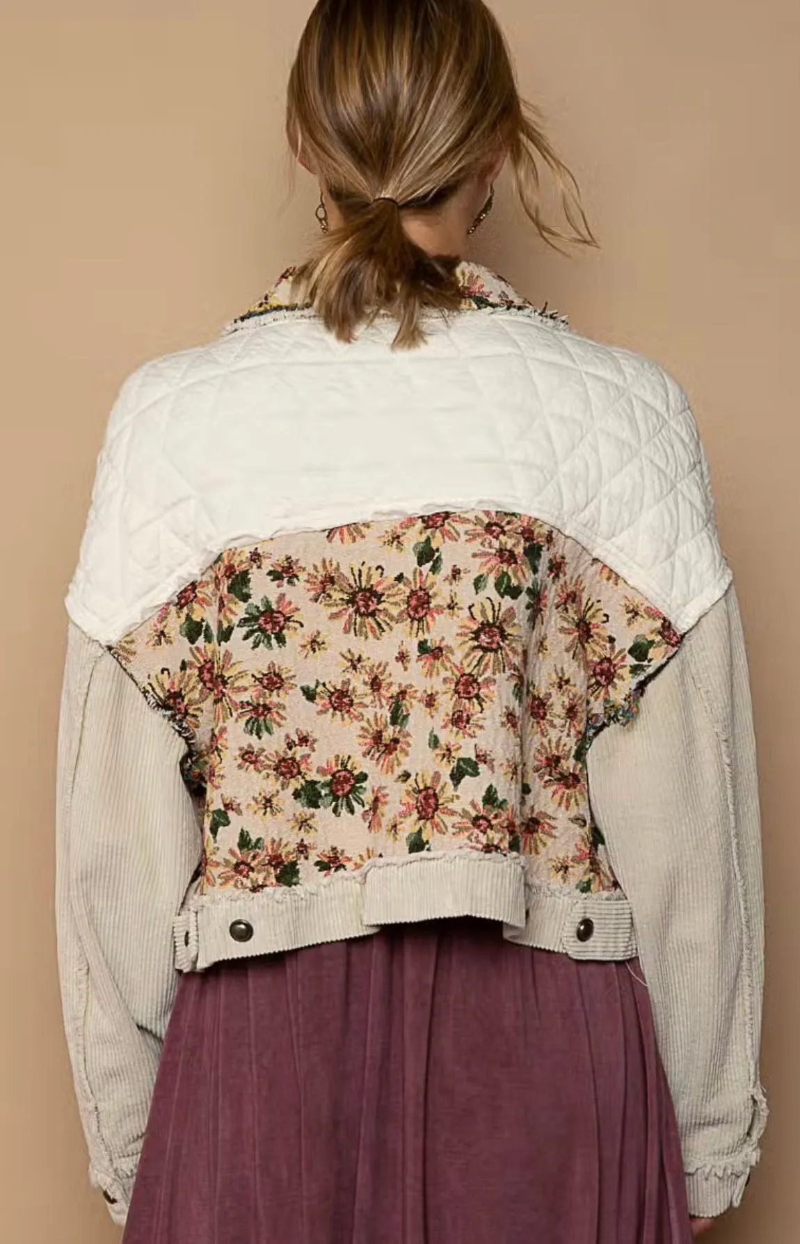 Finding Myself Contrast Paneled Jacket
