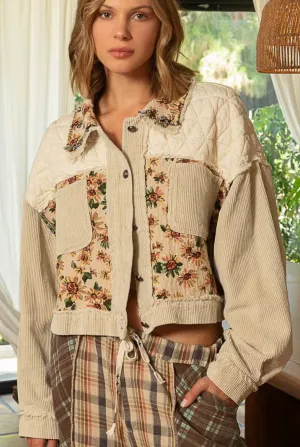 Finding Myself Contrast Paneled Jacket