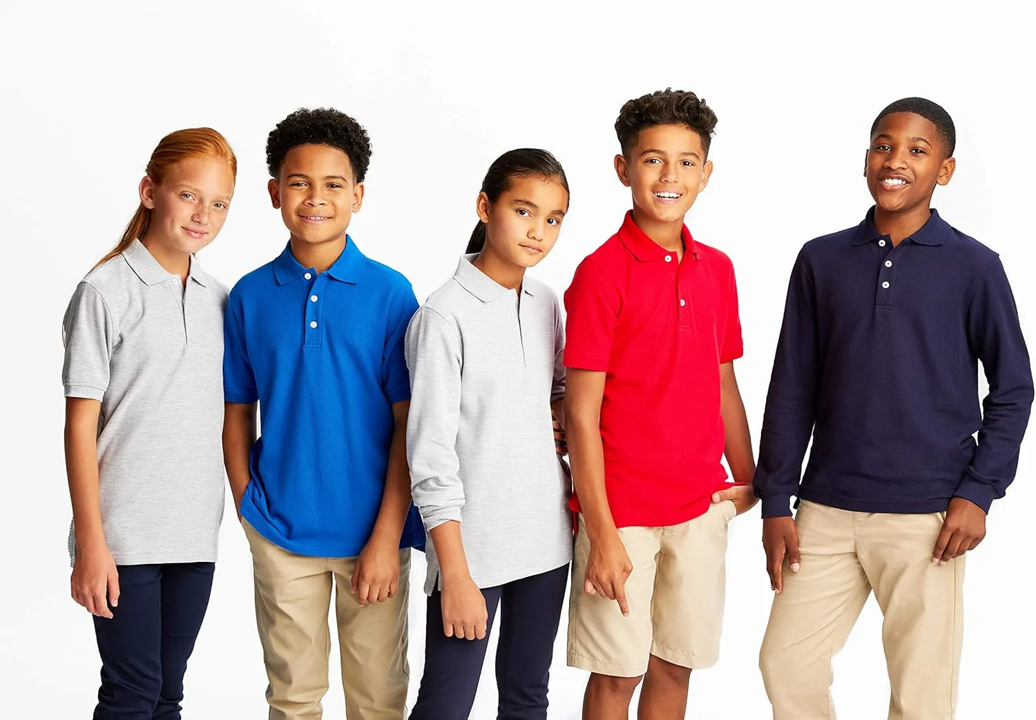 French Toast Boys' Short Sleeve Pique Polo Uniform Shirt (Standard & Husky)