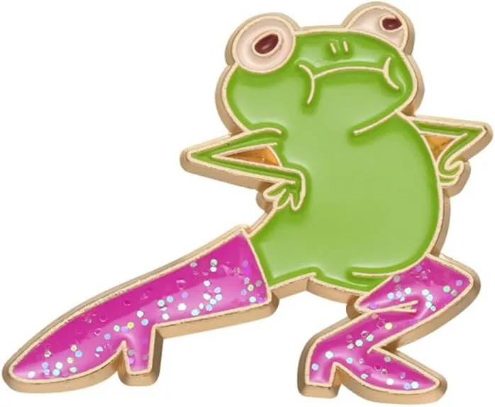 Funny Frog Brooch Cartoon Frog Novel Brooch Pins Cute Enamel Pins Backpacks Badges Hats Jackets Accessory for Women Girls