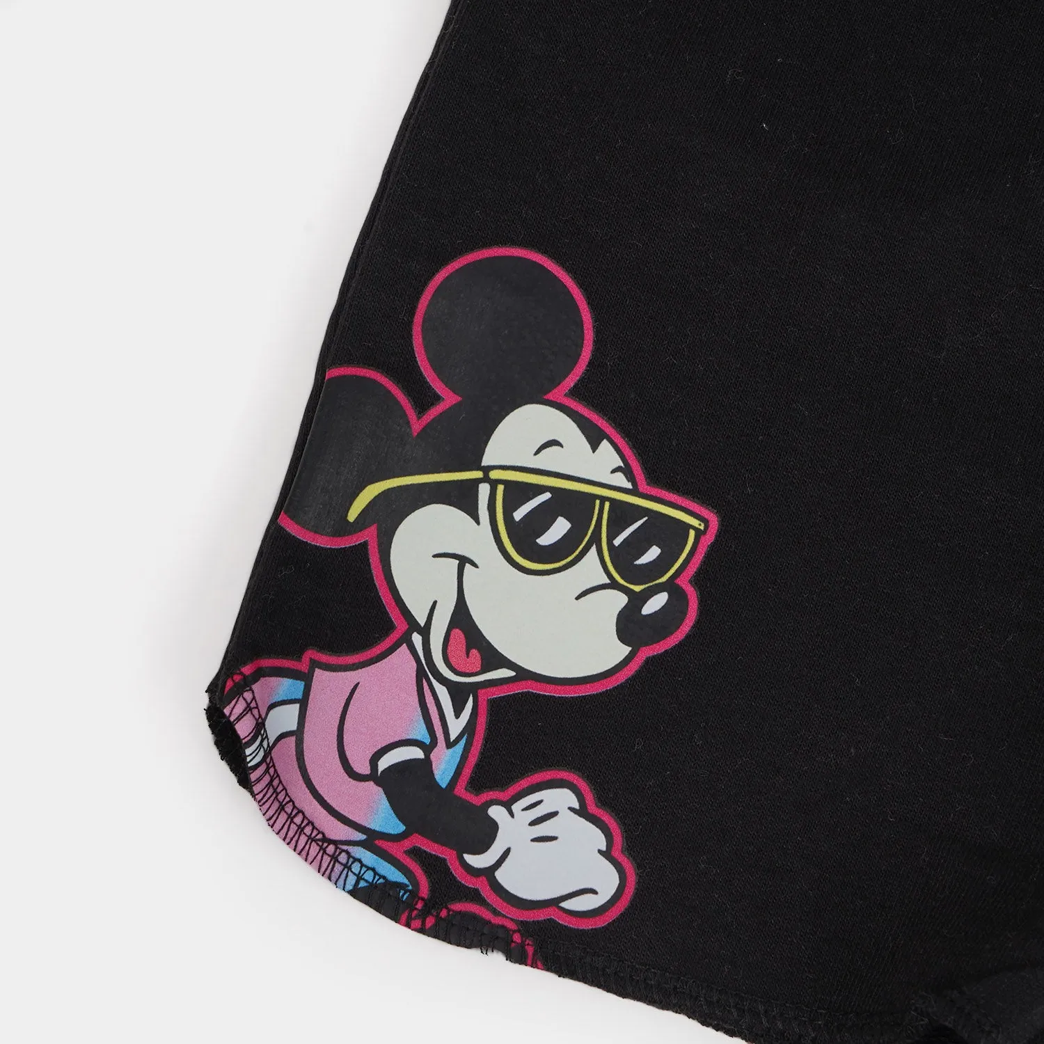 Girls Cotton Short Character - BLACK