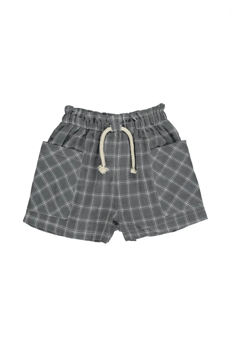 Grey Plaid Shorts