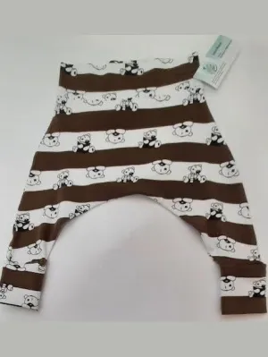 Harem Pants Legging Teddy Bear Brown/White Baby3-6 Month BFI1bw36