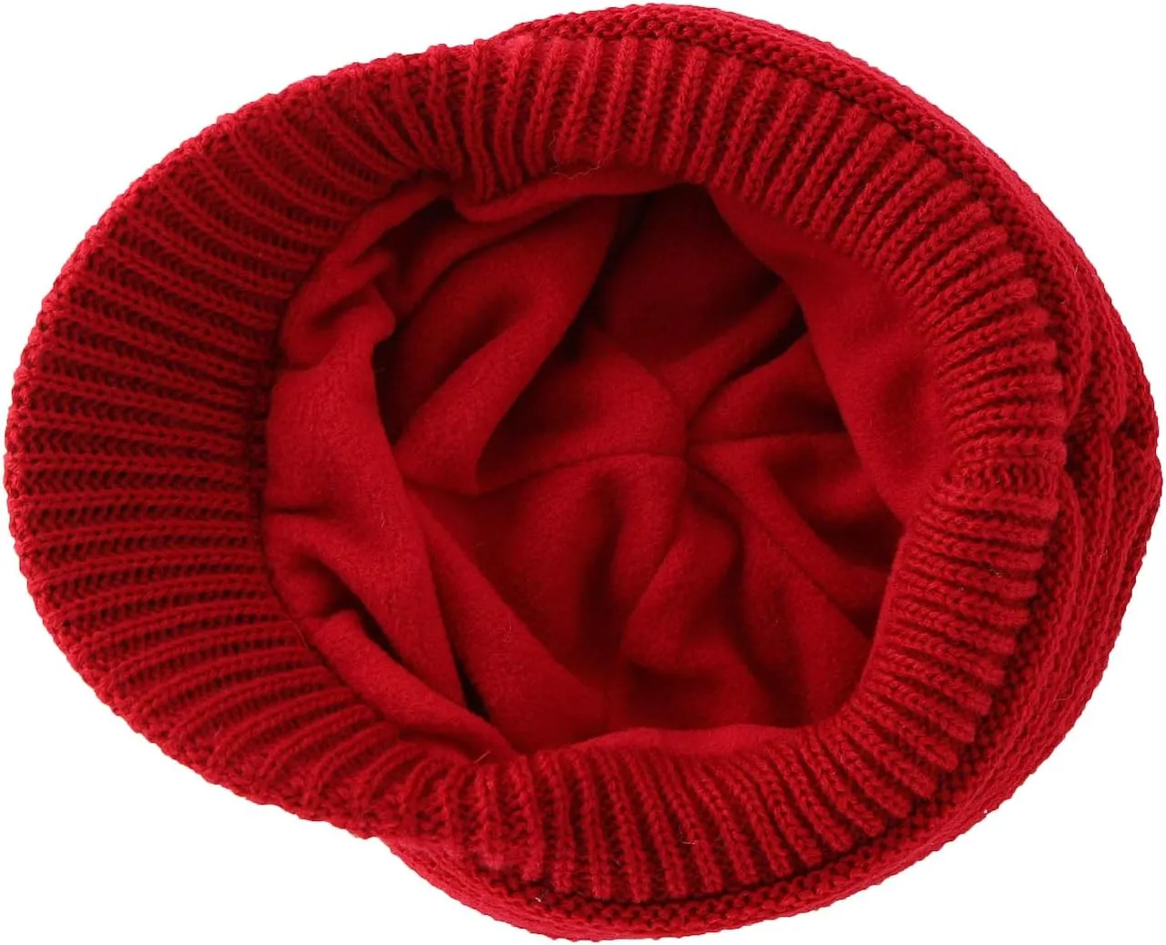 Home Prefer Kids Boys Winter Hat Cable Knitted Hat Fleece Lined Newsboy Cap