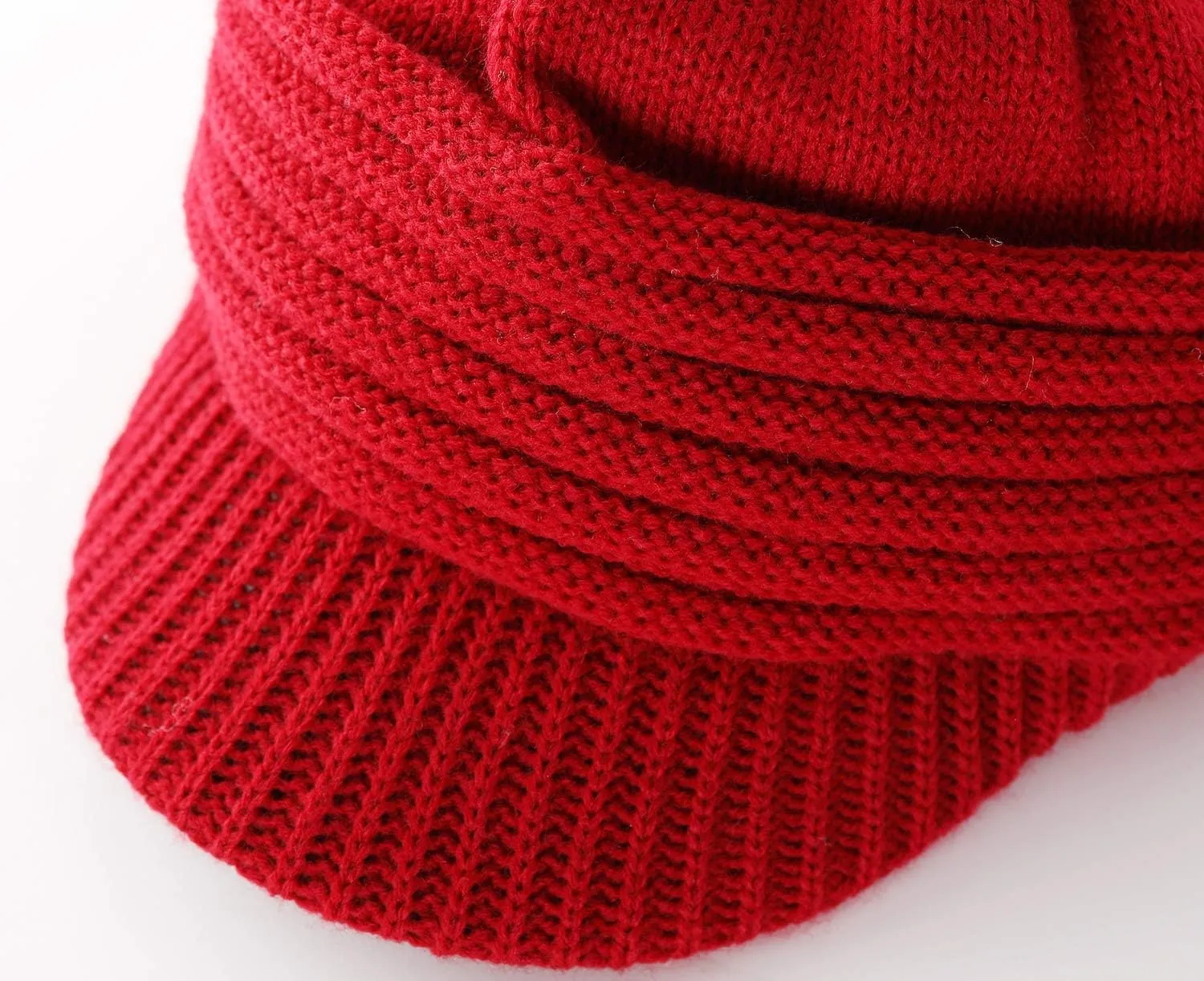 Home Prefer Kids Boys Winter Hat Cable Knitted Hat Fleece Lined Newsboy Cap