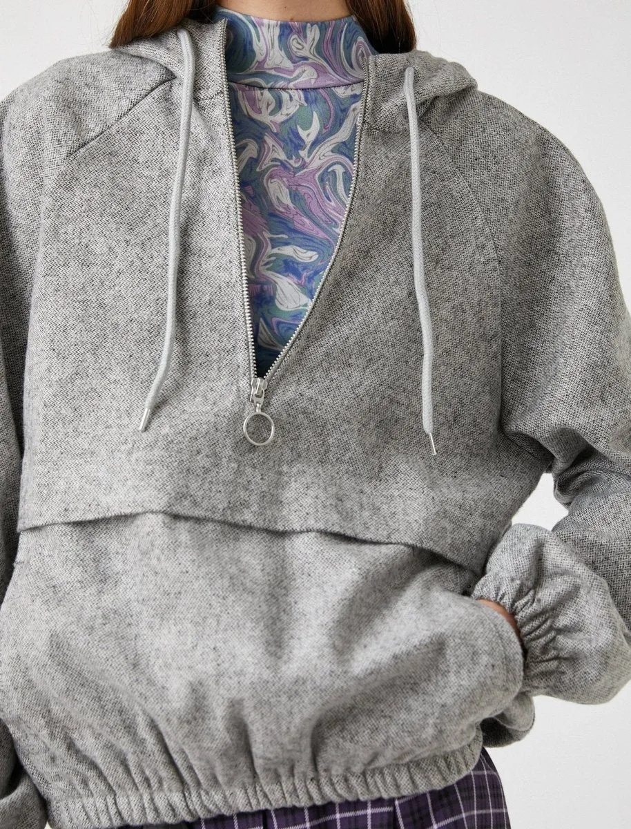 Hooded Jacket in Grey