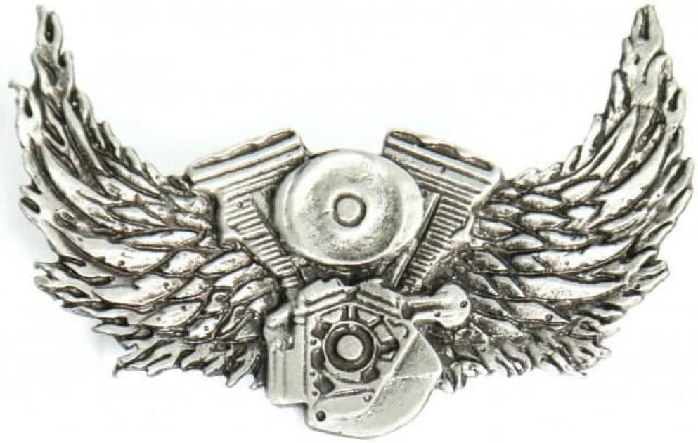 Hot Leathers PNA1032 Motor and Wings Pin