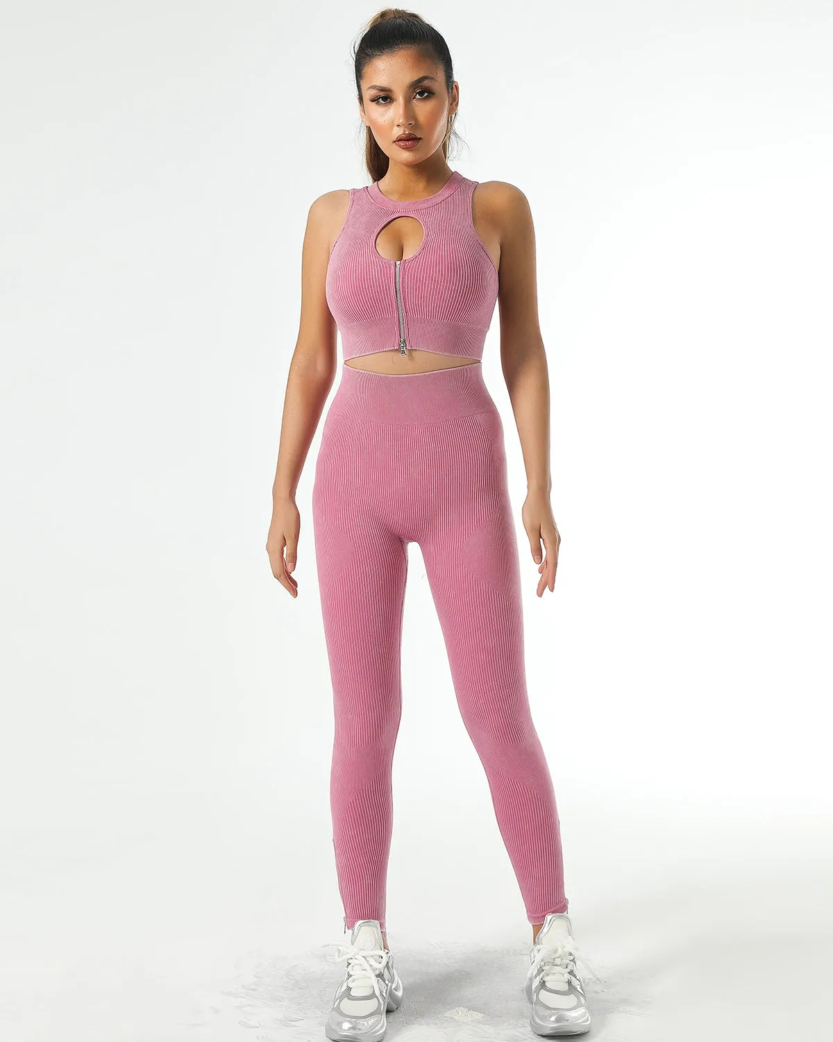 Isabella Seamless Scrunch Leggings - Red