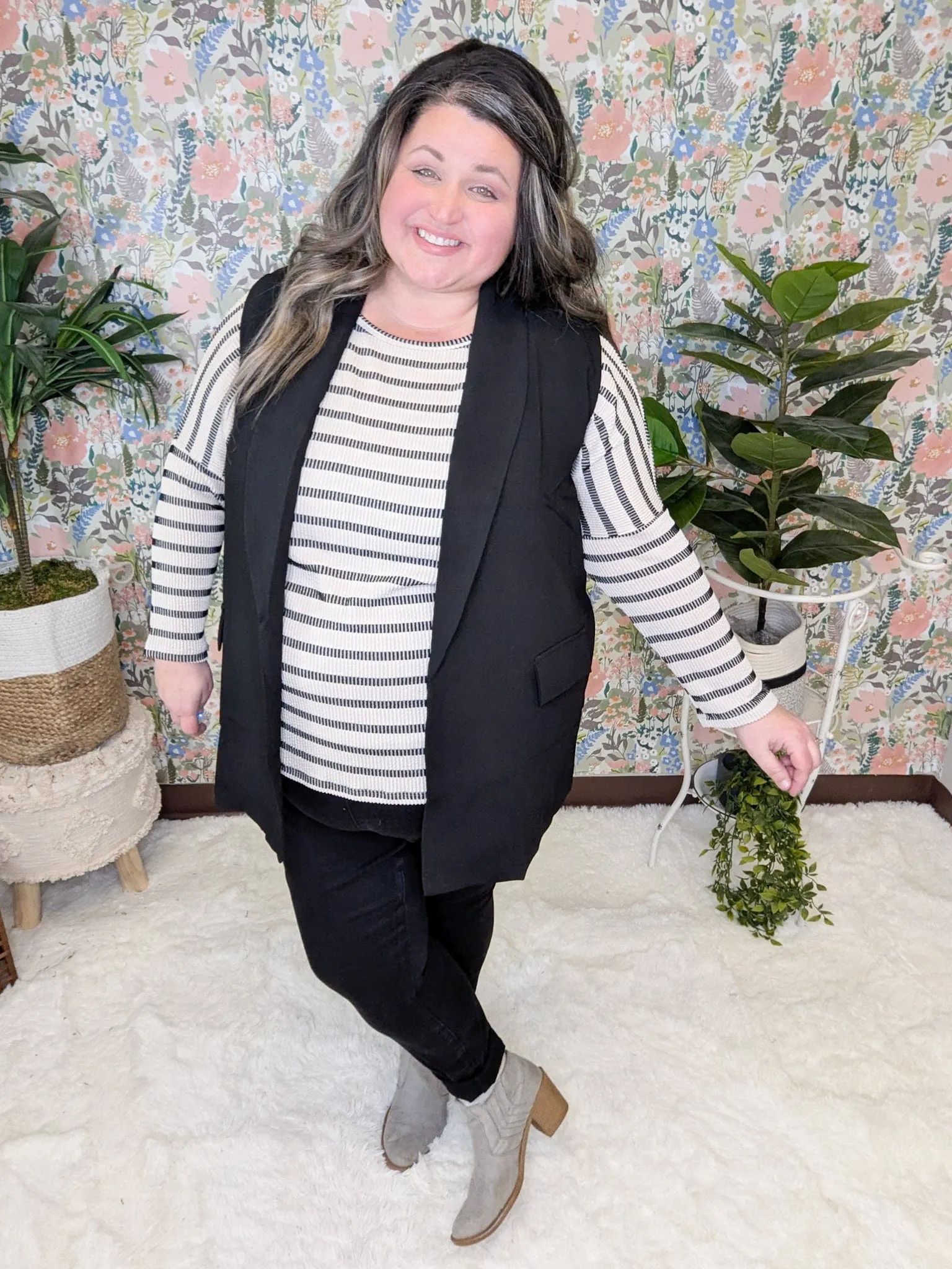 Jenna Vest Blazer w/Pockets (2 COLORS)