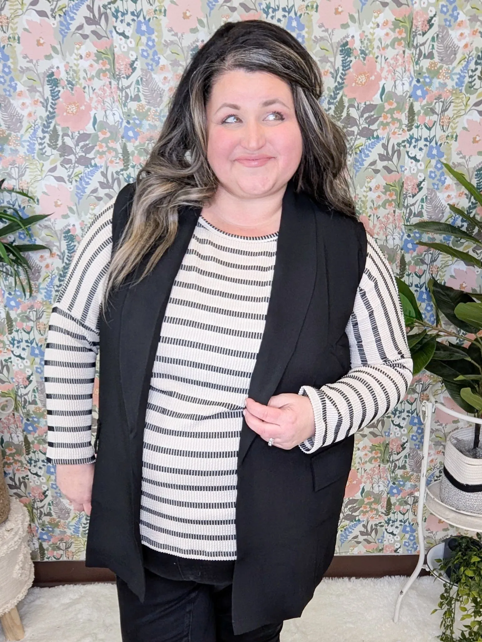 Jenna Vest Blazer w/Pockets (2 COLORS)