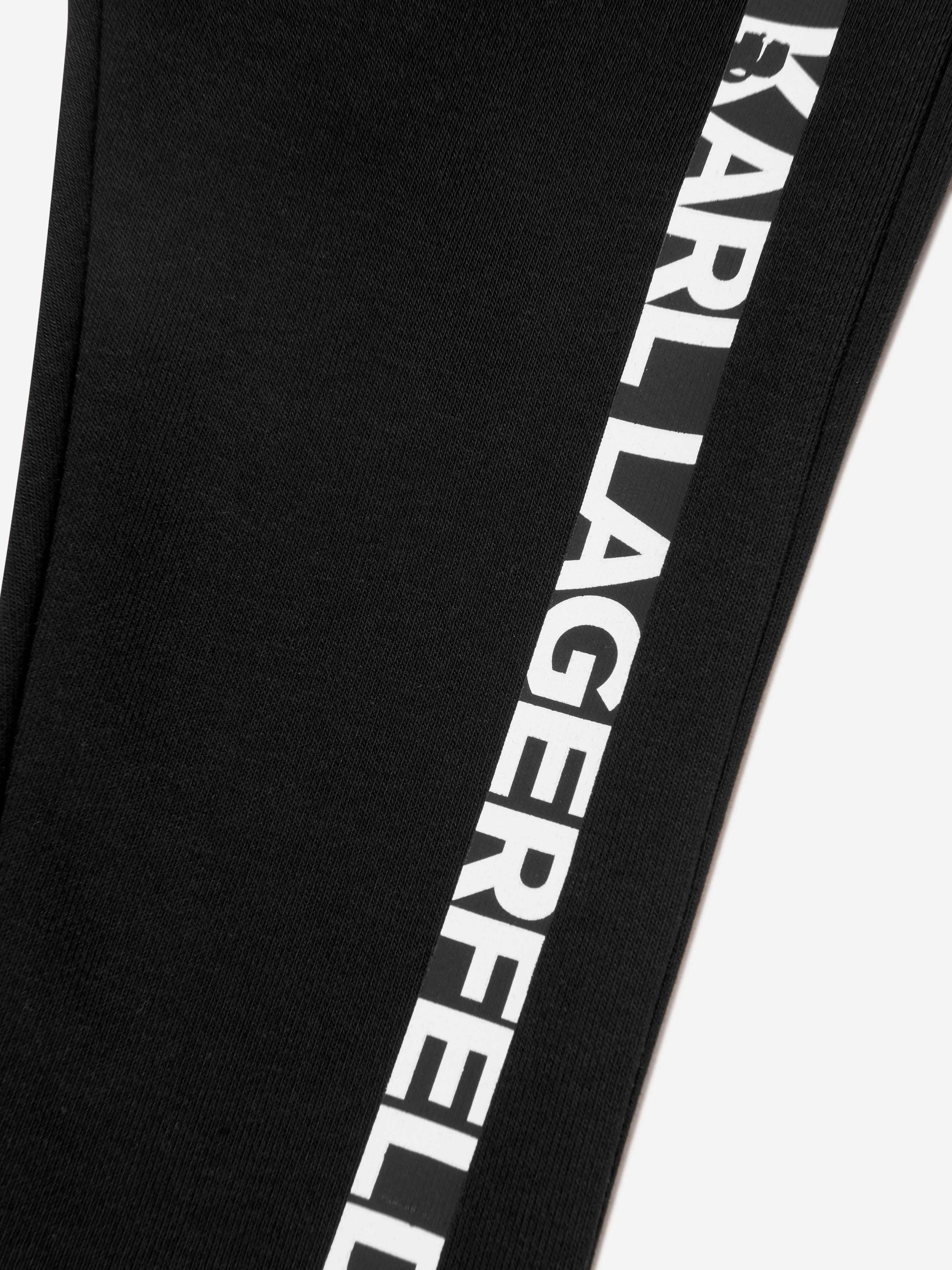 Karl Lagerfeld Boys Logo Print Joggers in Black