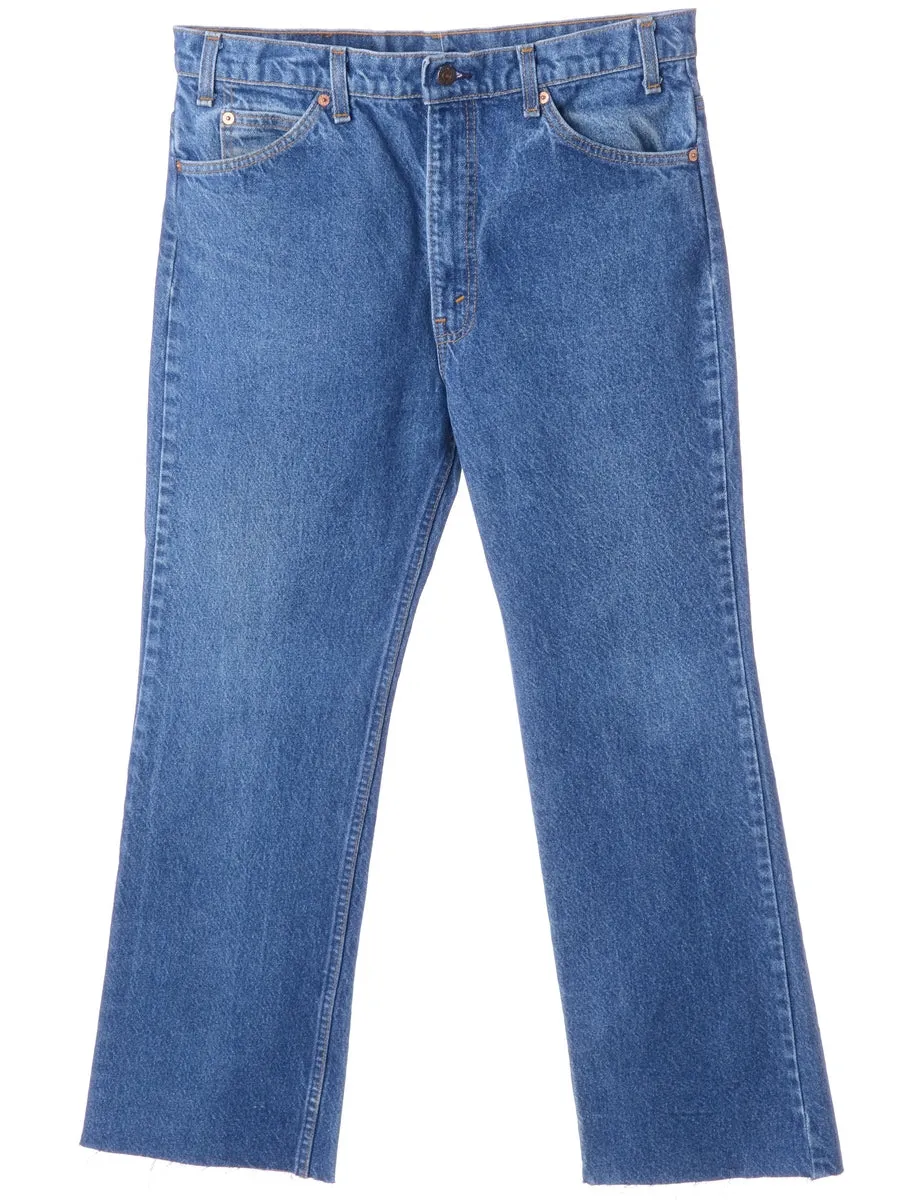 Label Stone Wash Cropped Jeans