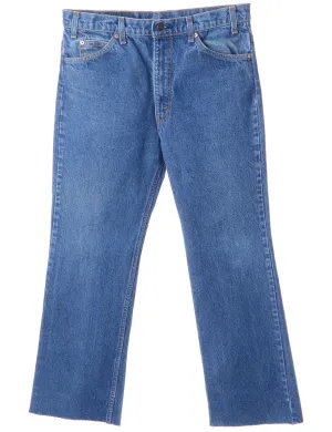 Label Stone Wash Cropped Jeans