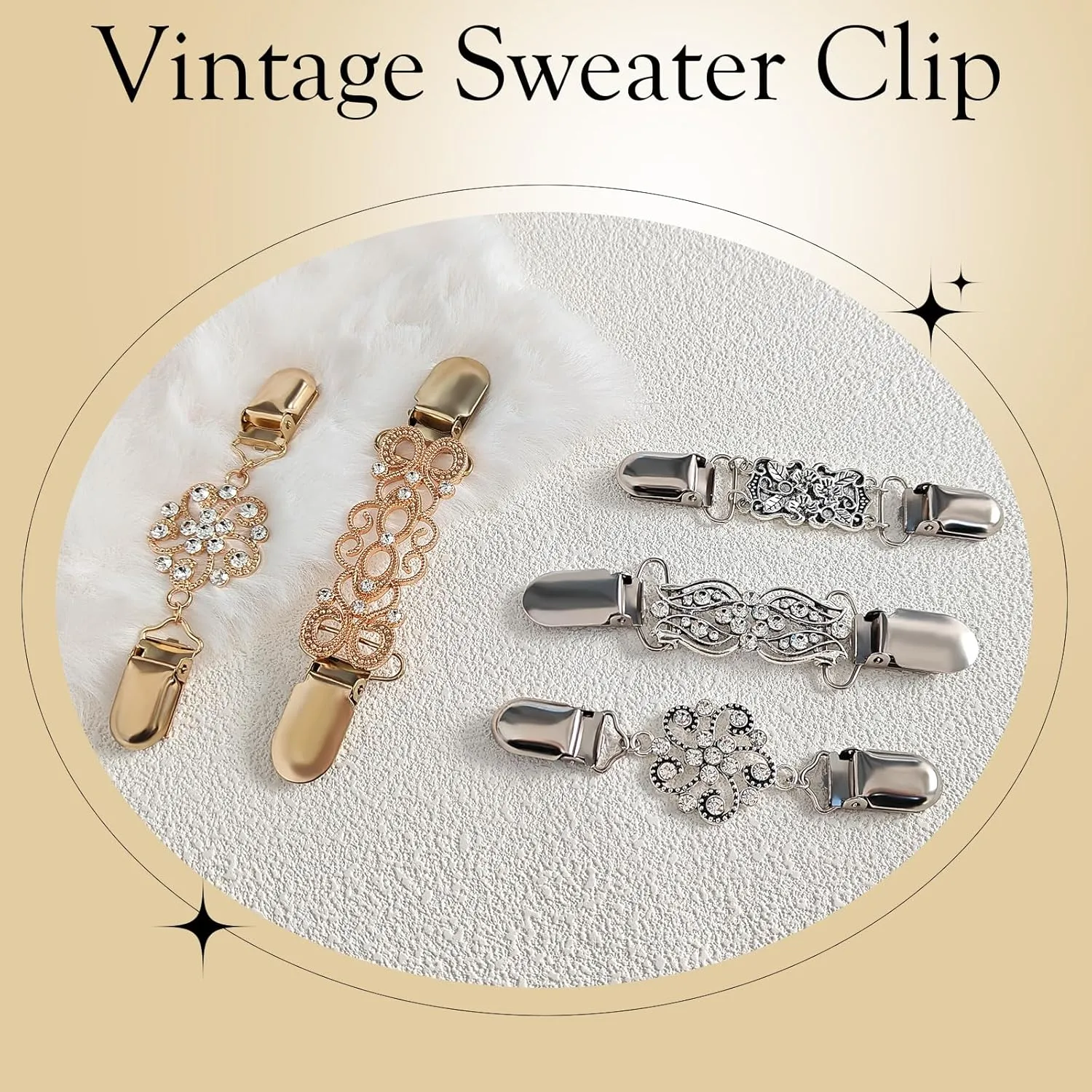 Ladies Sweater Collar Clip Cardigan Clip Shirt Clip Brooch Clip