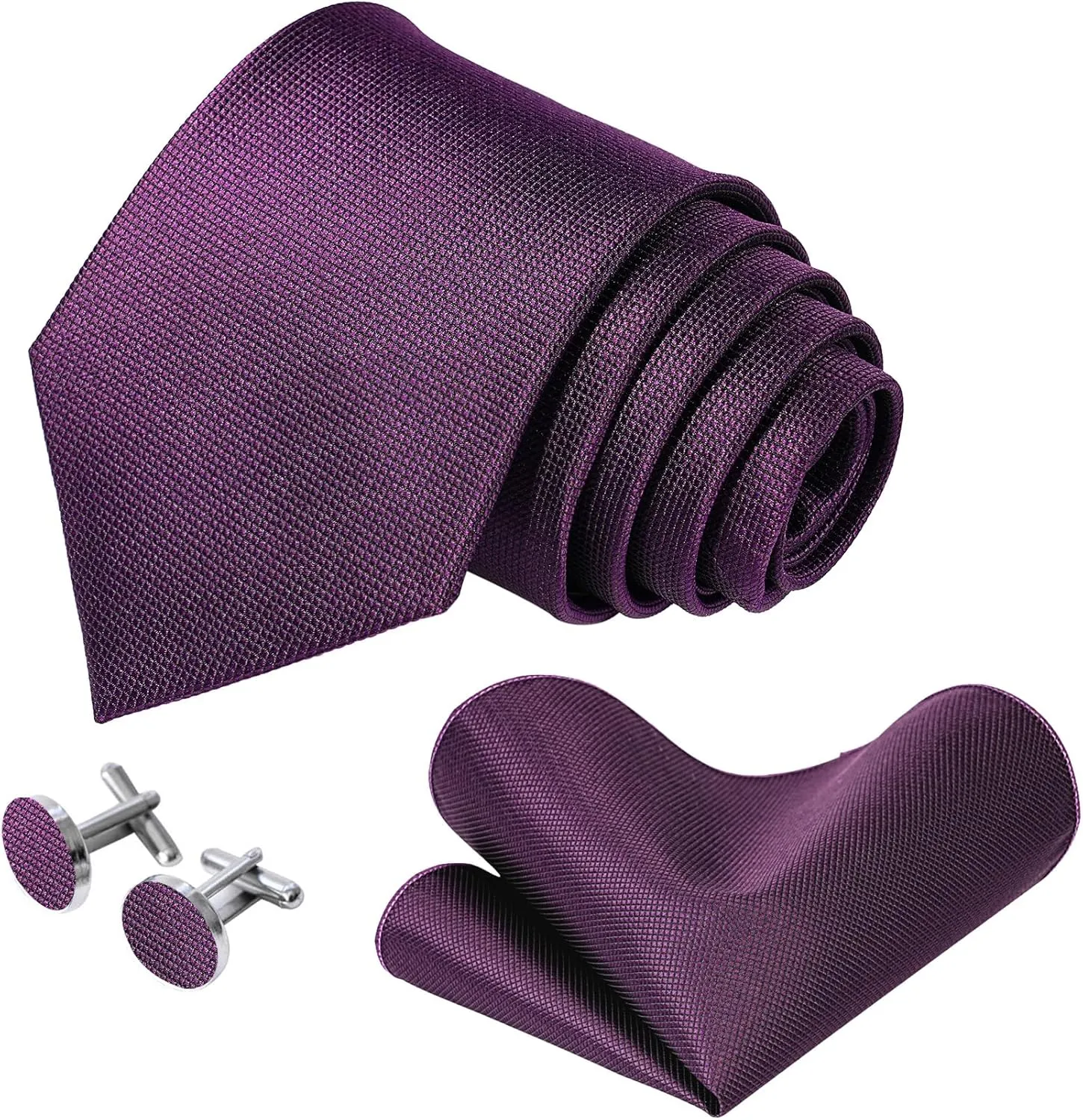 Mens Tie Set Silk Tie Pocket Square Cufflinks and Lapel Pin Set