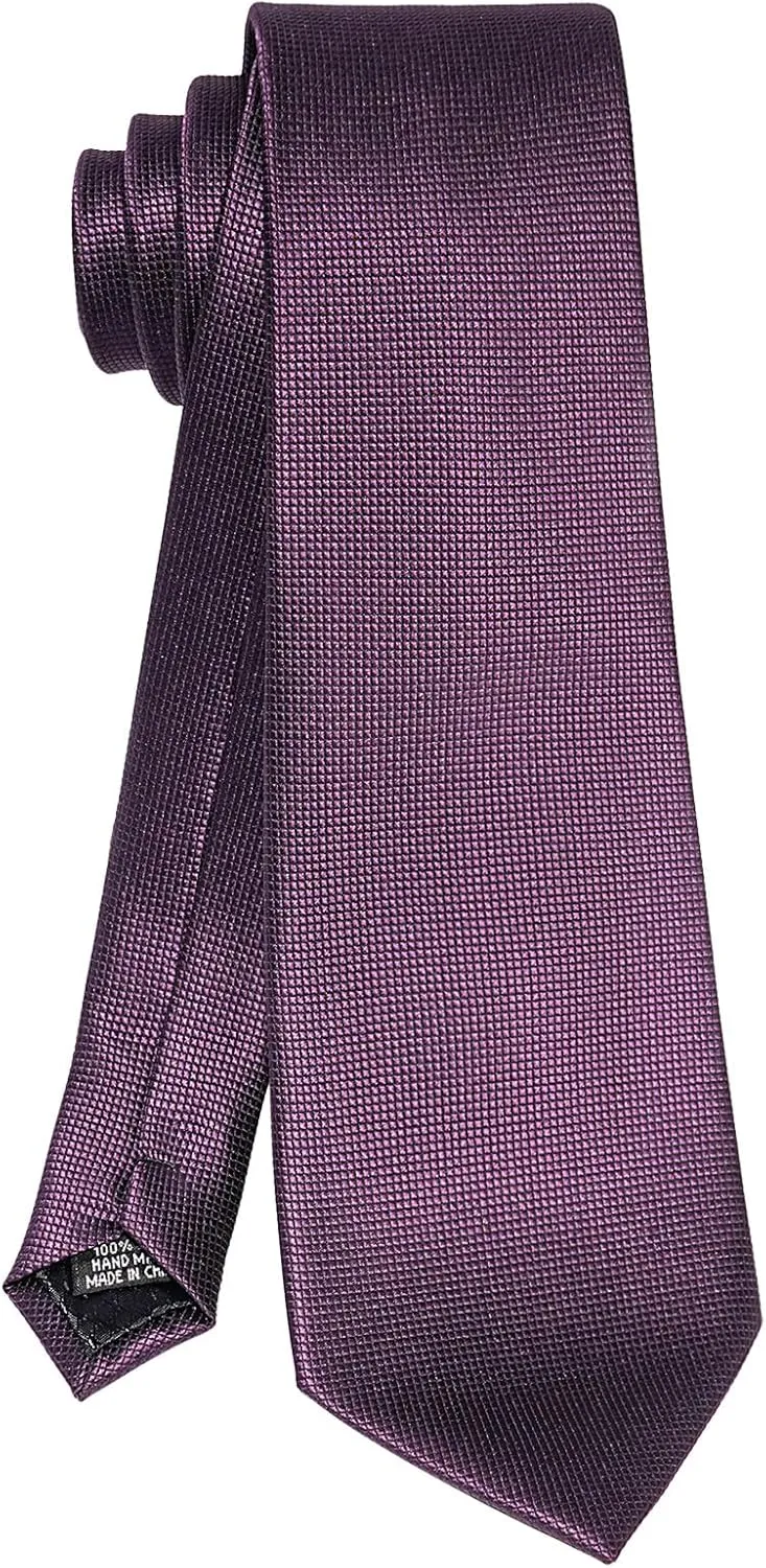 Mens Tie Set Silk Tie Pocket Square Cufflinks and Lapel Pin Set