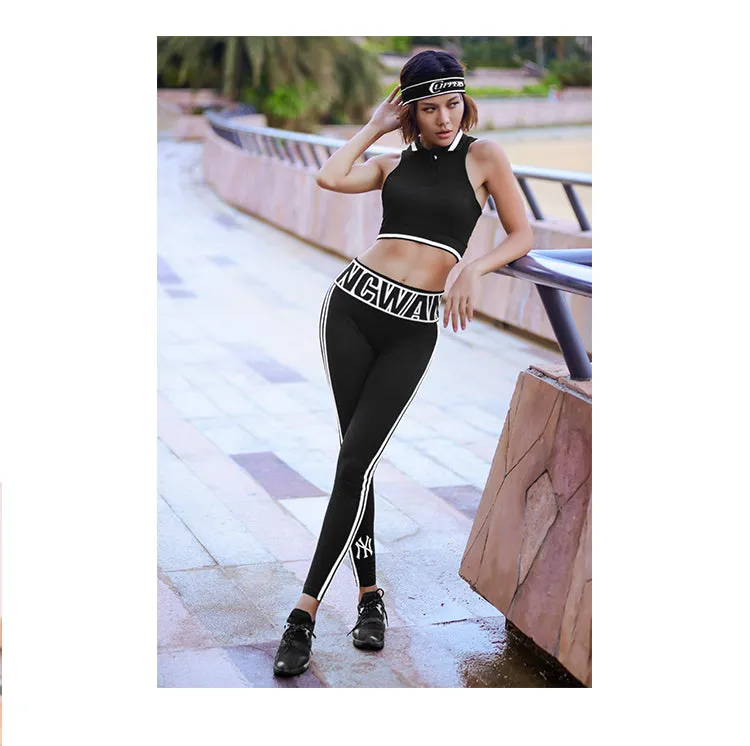 MIP DOUBLE STRIPE LEGGINGS WITH DETACHABLE WAISTBAND
