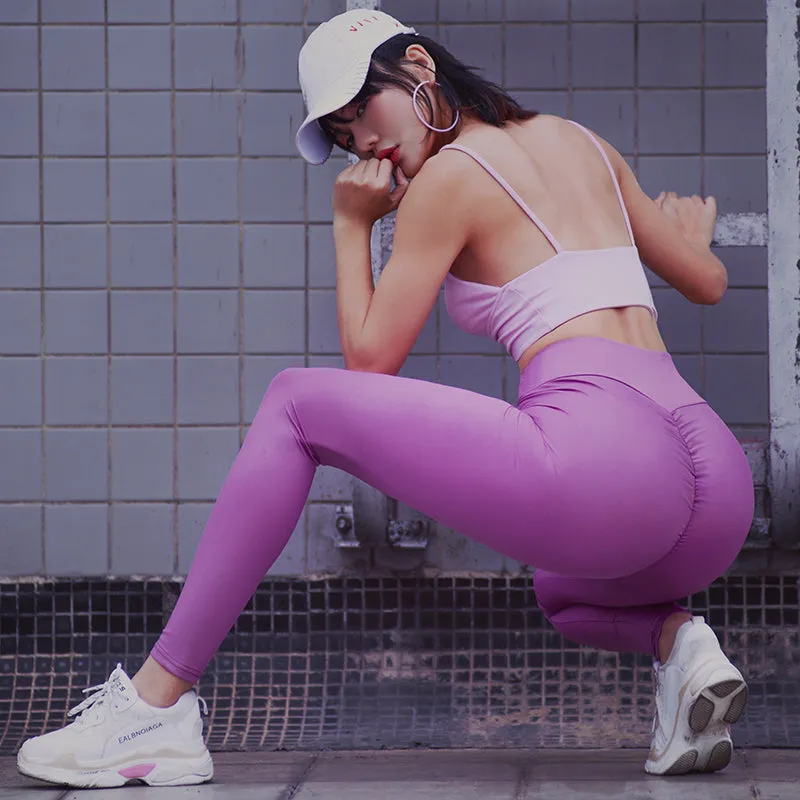 MIP SMOOTH SHINY TRAINING LEGGINGS IN PURPLE