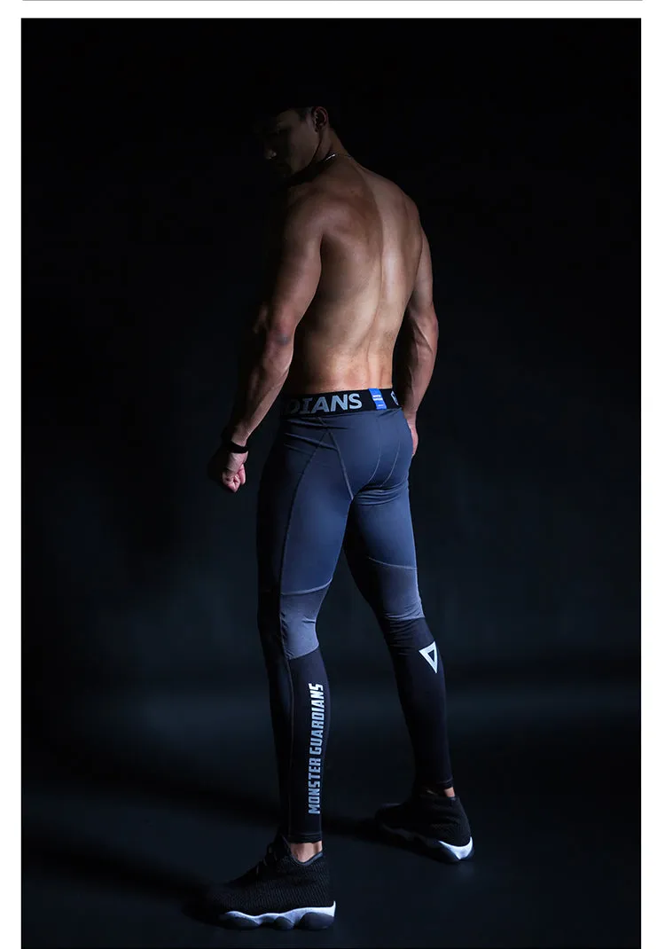 MONSTER GUARDIANS LOGO PRINT LEGGINGS IN GREY